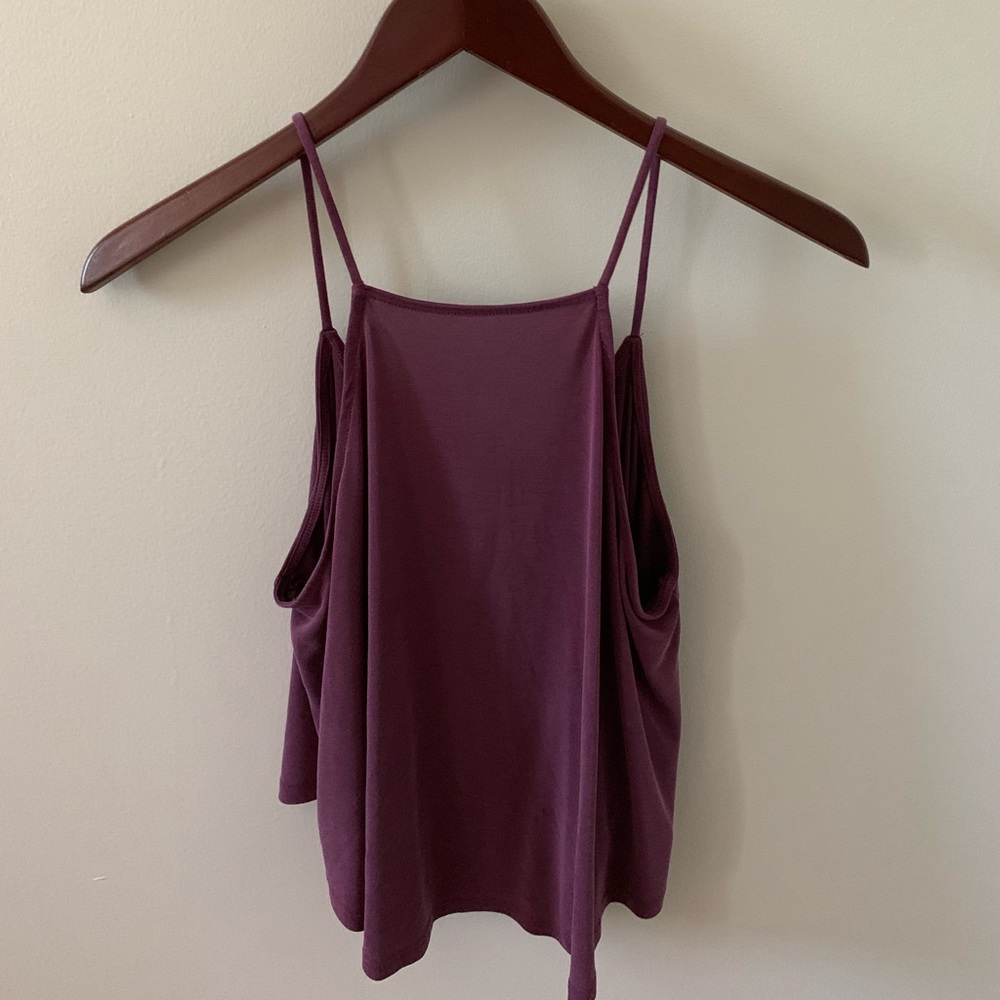 purple Backless tank top